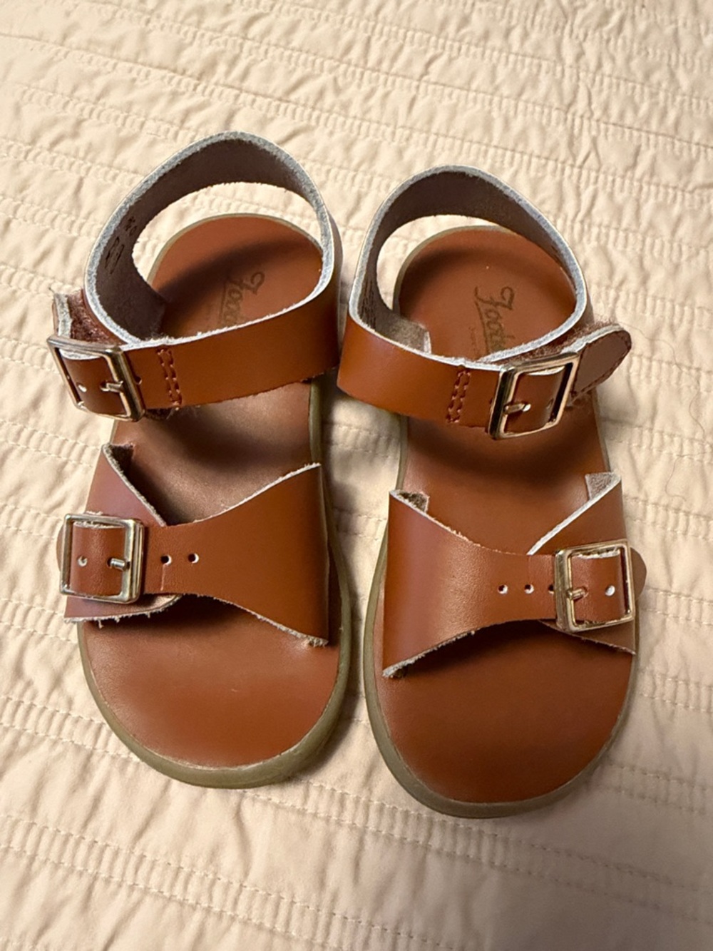 Footmates Brown Leather Buckle Sandals